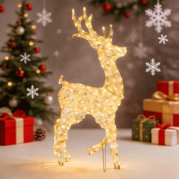 Aigostar - Decorațiune LED de exterior pentru Crăciun 240xLED/8 funcții 1,25m IP44 alb cald cerb
