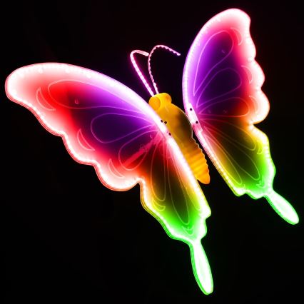 Aigostar - Decorațiune LED de exterior 222xLED/12W/230V 60 cm IP44 fluture/multicolor