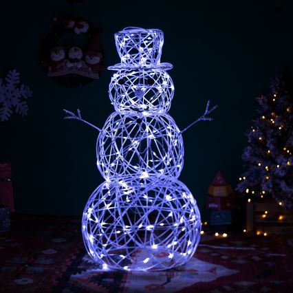 Aigostar - Decorațiune LED de exterior pentru Crăciun, om de zăpadă, 3,6W/31/230V 6500K 120cm IP44
