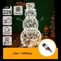 Aigostar - Decorațiune LED de exterior pentru Crăciun, om de zăpadă, 31 LED-uri, 3,6 W, 230 V, 2700 K (alb cald), 90 cm, IP44