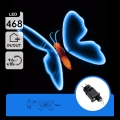 Aigostar - Decorațiune LED pentru exterior 468xLED 75 cm IP44 fluture/albastru