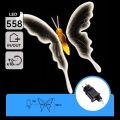 Aigostar - Decorațiune LED pentru exterior 558xLED/18W/230V 90 cm IP44 fluture/alb rece