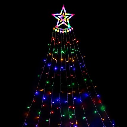 Aigostar - Decorațiune LED de exterior pentru Crăciun, 206 LED, 2 m, IP44, multicoloră