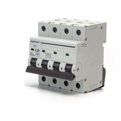 Aigostar - Disjunctor 4 poli 4P-20A-C 400V