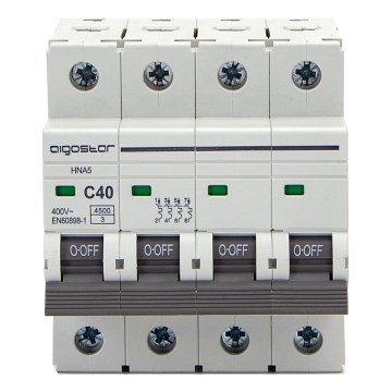 Aigostar - Disjunctor 4 poli 4P-40A-C 400V