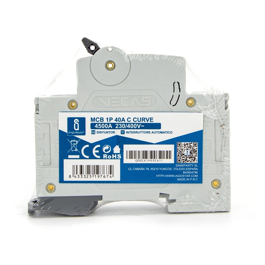 Aigostar - Disjunctor monofazat 1P-40A-C 230-400V