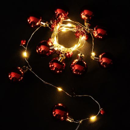 Aigostar - Ghirlandă cu LED, 20 LED, 3x AA, 2 m, alb cald