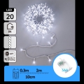 Aigostar - Ghirlandă de Crăciun cu LED 20xLED/3xAA 2,3m albă rece