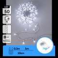 Aigostar - Ghirlandă de Crăciun cu LED 50xLED/3xAA 5,3m alb rece
