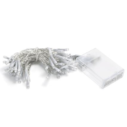 Aigostar - Ghirlandă de Crăciun cu LED 50xLED/3xAA 5,3m alb rece