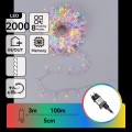 Aigostar - Ghirlandă de Crăciun LED pentru exterior, 2000 LED-uri, 8 funcții, 103 m, IP44, multicolor