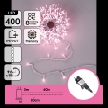 Aigostar - Ghirlandă de Crăciun LED pentru exterior 400xLED/8 funcții 43m IP44 roz