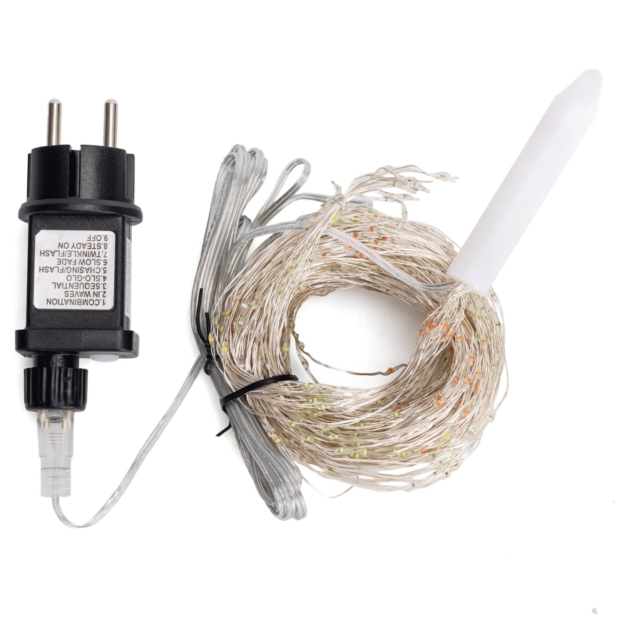 Aigostar - Ghirlandă de Crăciun LED pentru exterior, 900 LED, 8 funcții, 6 m, IP44, multicoloră