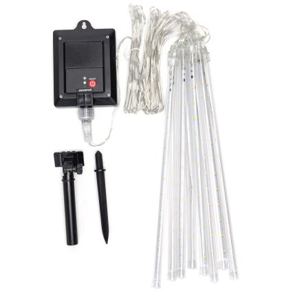 Aigostar - Ghirlandă LED solară de Crăciun 192xLED/8m IP65 1200 mAh alb cald