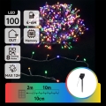 Aigostar - Ghirlandă de Crăciun solară cu LED 100 LED/8 funcții 12 m IP65 multicoloră 800 mAh