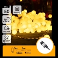 Aigostar - Ghirlandă decorativă LED pentru exterior 50xLED/8 funcții 5 m IP44 alb cald