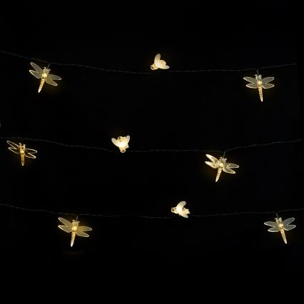 Aigostar - Ghirlandă solară decorativă cu LED 50 LED/8 funcții 10 m 800 mAh IP65 alb cald