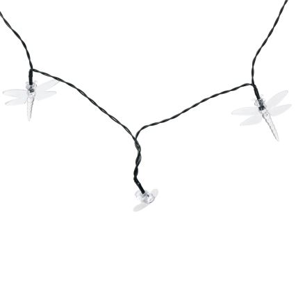 Aigostar - Ghirlandă solară decorativă cu LED 50 LED/8 funcții 10 m 800 mAh IP65 alb cald