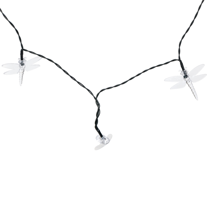 Aigostar - Ghirlandă solară decorativă cu LED 50 LED/8 funcții 10 m 800 mAh IP65 alb cald