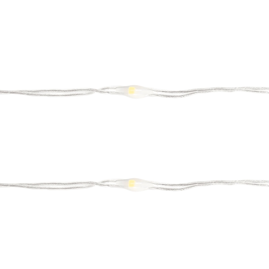 Aigostar - Ghirlandă LED, 100 LED, 10,3 m, alimentare 3x AA, alb cald