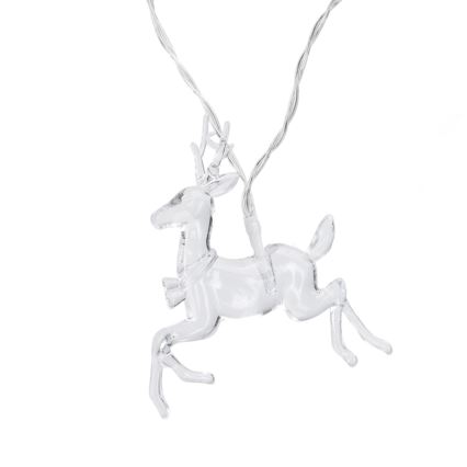 Aigostar - Ghirlandă LED 10xLED/3xAA 1,5 m alb cald cu reni