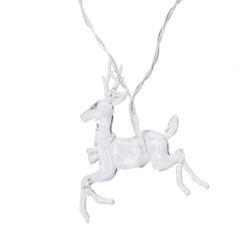 Aigostar - Ghirlandă LED 10xLED/3xAA 1,5 m alb cald cu reni