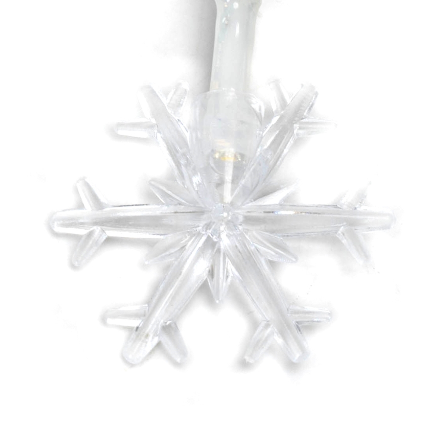 Aigostar - Ghirlandă LED 10xLED/3xAA 1,5m alb cald, fulgi de zăpadă
