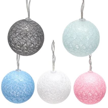 Aigostar - Ghirlandă LED 10xLED/3xAA 2m alb cald