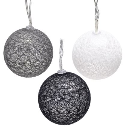 Aigostar - Ghirlandă LED 2 m, 10 LED, alimentare 3 x AA, alb cald