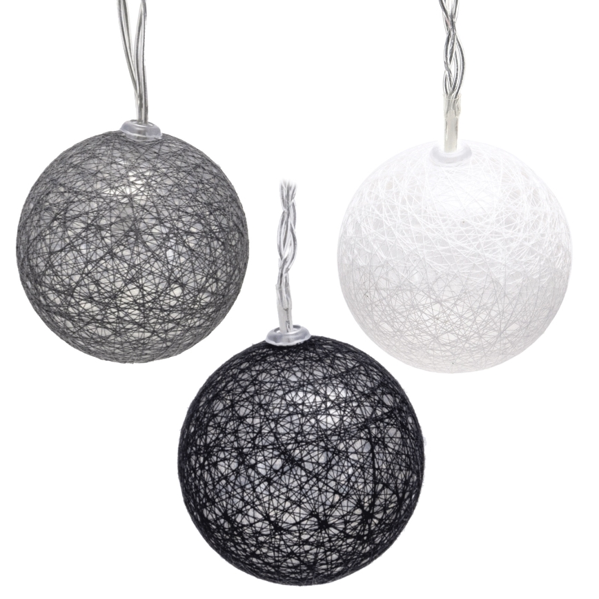 Aigostar - Ghirlandă LED 2 m, 10 LED, alimentare 3 x AA, alb cald