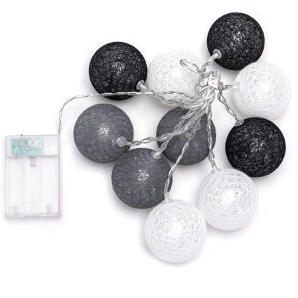 Aigostar - Ghirlandă LED 2 m, 10 LED, alimentare 3 x AA, alb cald