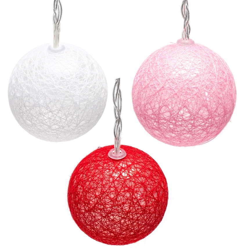 Aigostar - Ghirlandă LED 2 m, 10x LED, 3x AA, alb cald