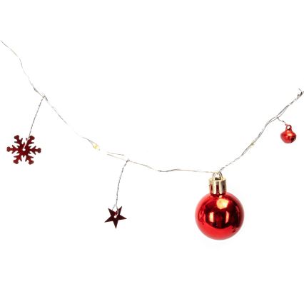 Aigostar - Ghirlandă LED, 20 LED, 2 m, alimentare 3x AA, alb cald