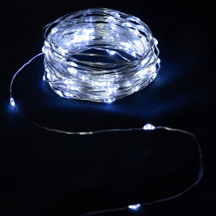 Aigostar - Ghirlandă LED, 20 LED (2 x 3 V), 2 m, alb rece
