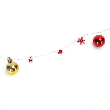 Aigostar - Ghirlandă LED 20xLED/3xAA 2m alb cald