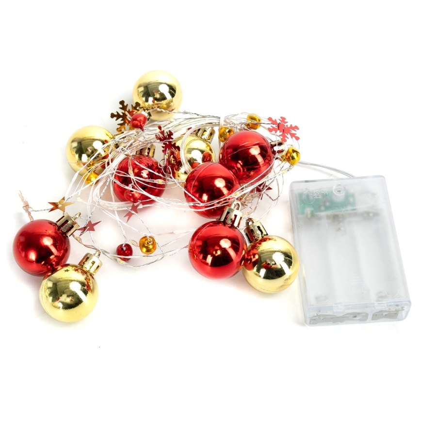 Aigostar - Ghirlandă LED 20xLED/3xAA 2m alb cald