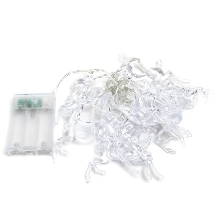 Aigostar - Ghirlandă LED 20xLED/3xAA 3,3m reni