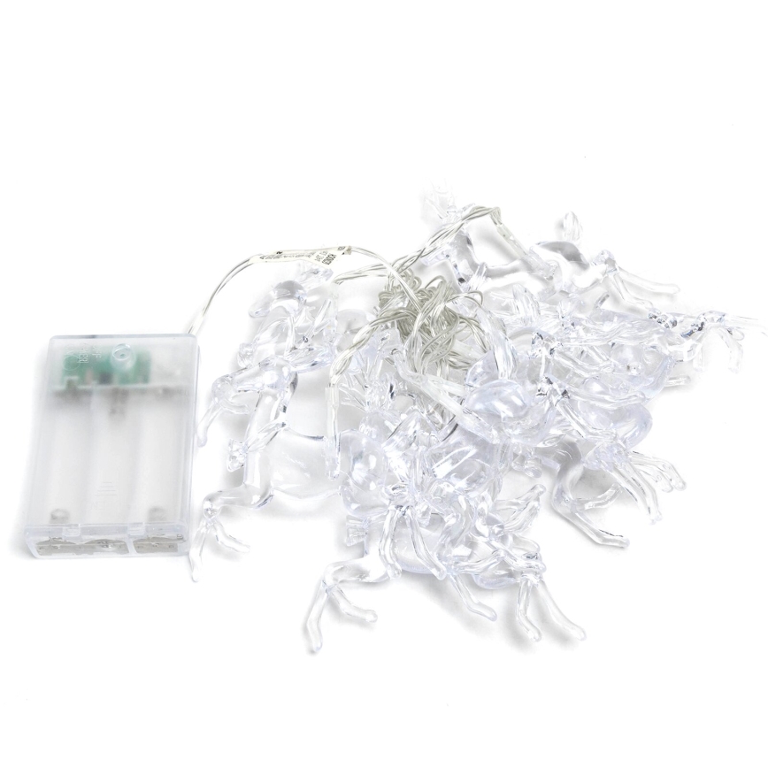 Aigostar - Ghirlandă LED 20xLED/3xAA 3,3m reni
