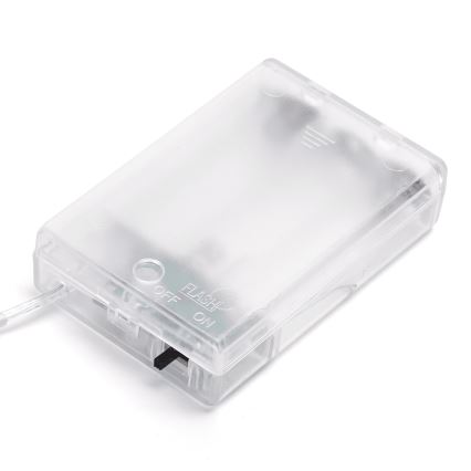 Aigostar - Ghirlandă LED, 50 LED, 3xAA, 5,3 m, alb cald