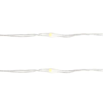 Aigostar - Ghirlandă LED 50 LED, alimentare 3 x AA, 5,3 m, alb rece