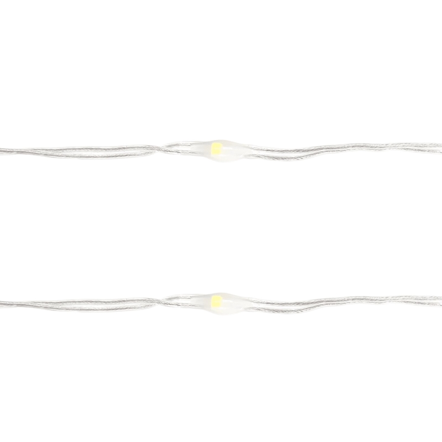 Aigostar - Ghirlandă LED 50 LED, alimentare 3 x AA, 5,3 m, alb rece