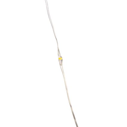 Aigostar - Ghirlandă LED pentru exterior, 50 LED-uri, 8 moduri, alimentare 3x AA, 5,3 m, alb cald