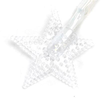Aigostar - Ghirlandă LED cu 20 LED-uri, 3x baterii AA, 3,3 m, motive stea