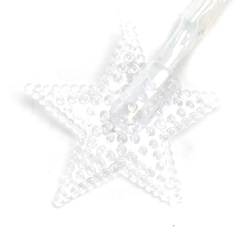 Aigostar - Ghirlandă LED cu 20 LED-uri, 3x baterii AA, 3,3 m, motive stea