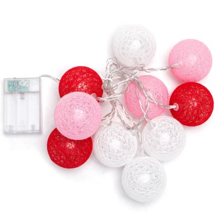 Aigostar - Ghirlandă LED de Crăciun 10 LED, 2 m, 3x AA, alb cald