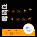 Aigostar - Ghirlandă LED de Crăciun 10xLED/3xAA 1,5m alb cald, cerbi