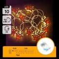 Aigostar - Ghirlandă LED de Crăciun 10xLED/3xAA 1,5m alb cald ren