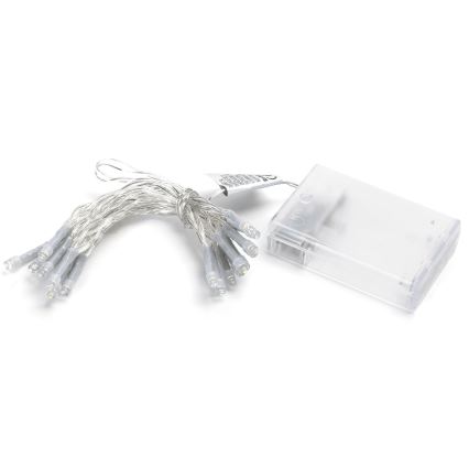 Aigostar - Ghirlandă LED de Crăciun 20xLED/3xAA 2,3 m alb cald