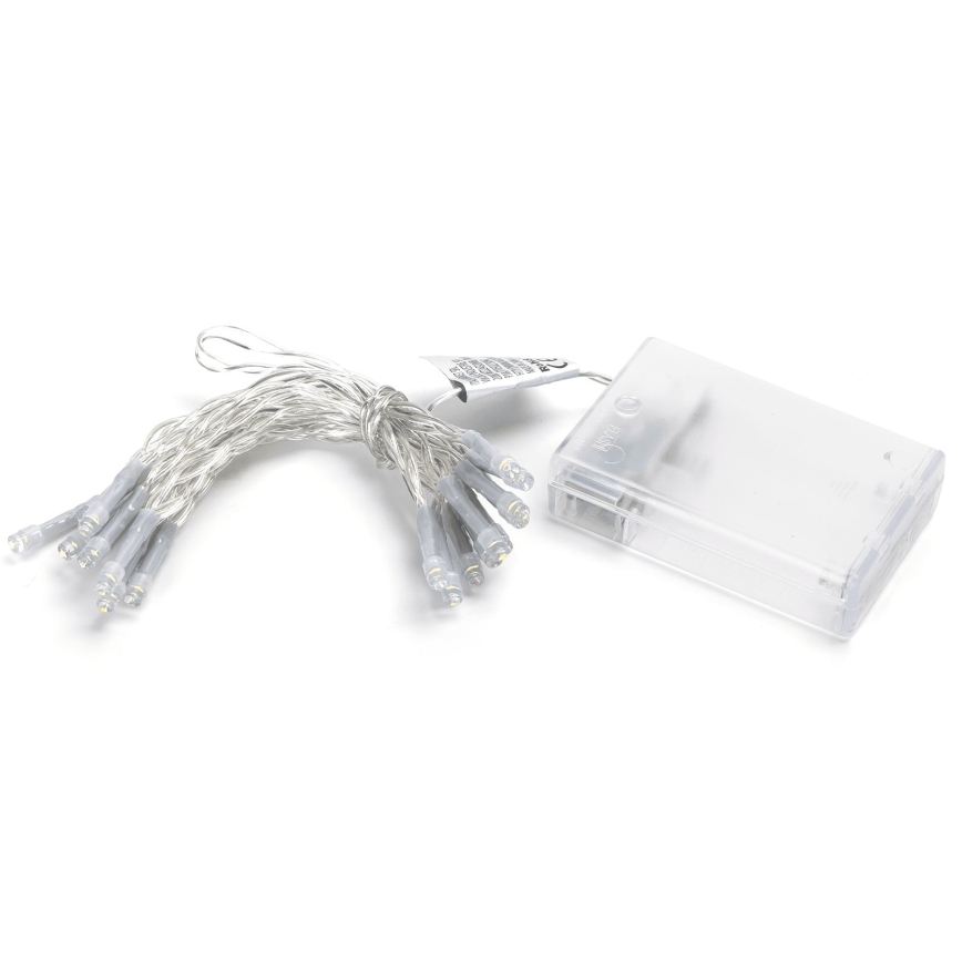 Aigostar - Ghirlandă LED de Crăciun 20xLED/3xAA 2,3 m alb cald