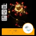 Aigostar - Ghirlandă LED de Crăciun 20xLED/3xAA 2m alb cald